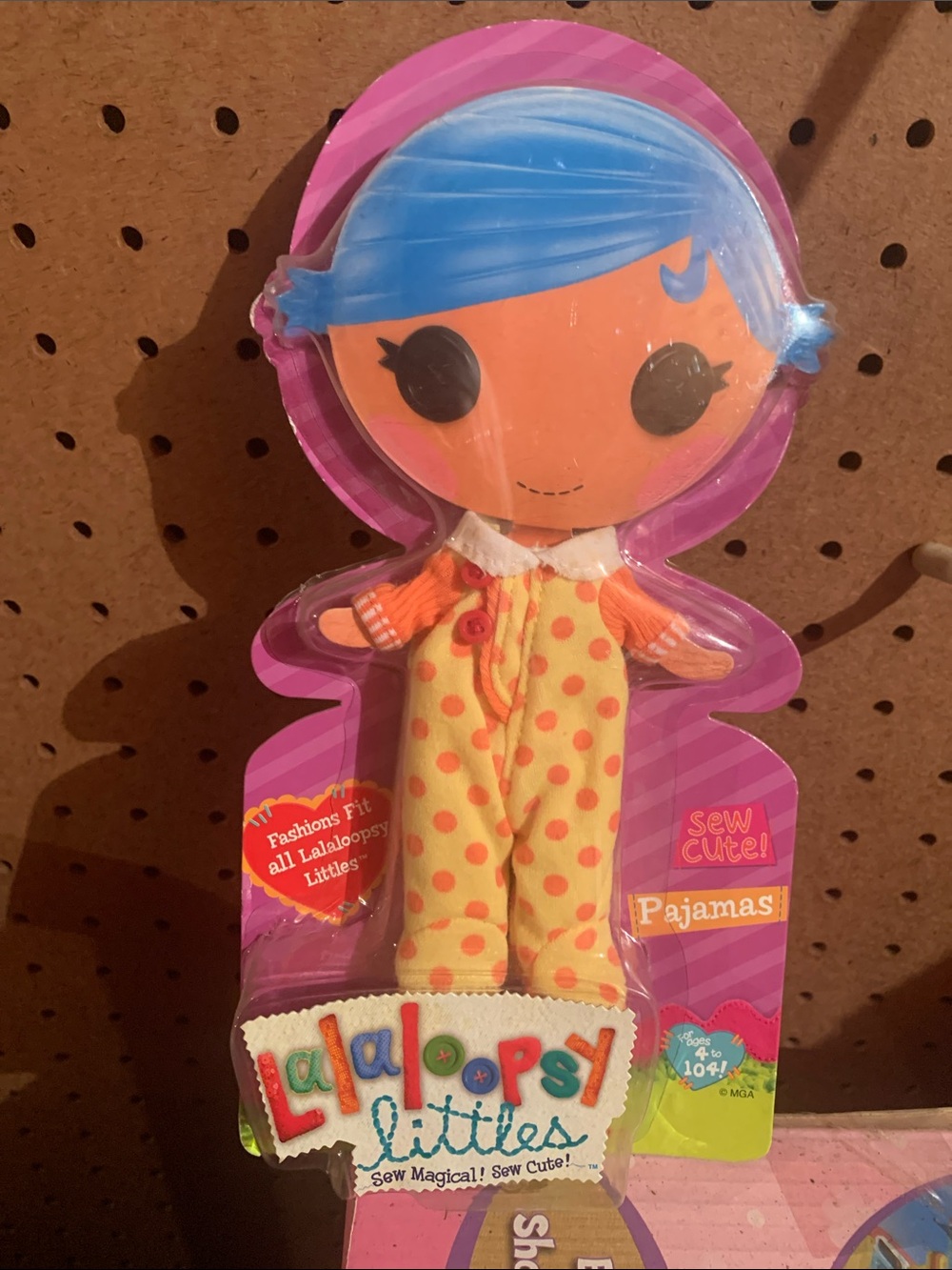Lalaloopsy Littles Blue-Haired Doll in Yellow Polka Dot Pajamas